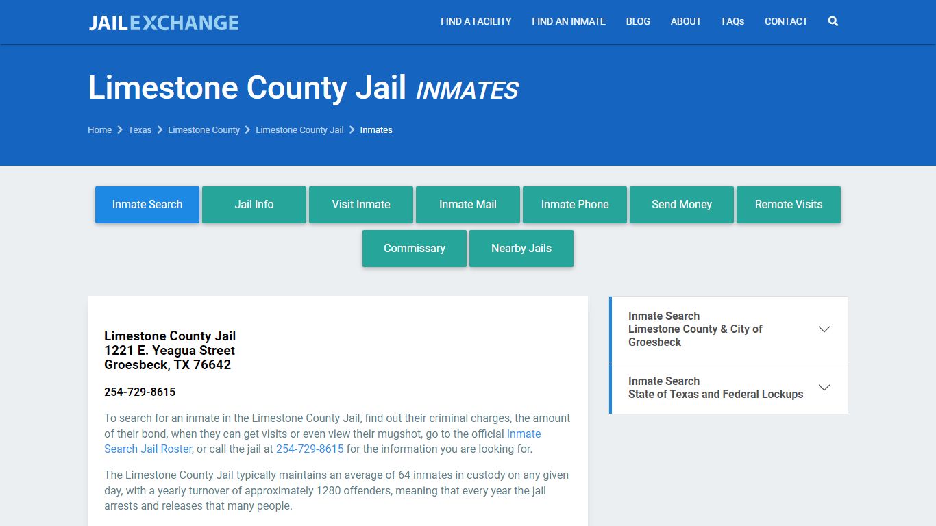 Limestone County Inmate Search | Arrests & Mugshots | TX - JAIL EXCHANGE